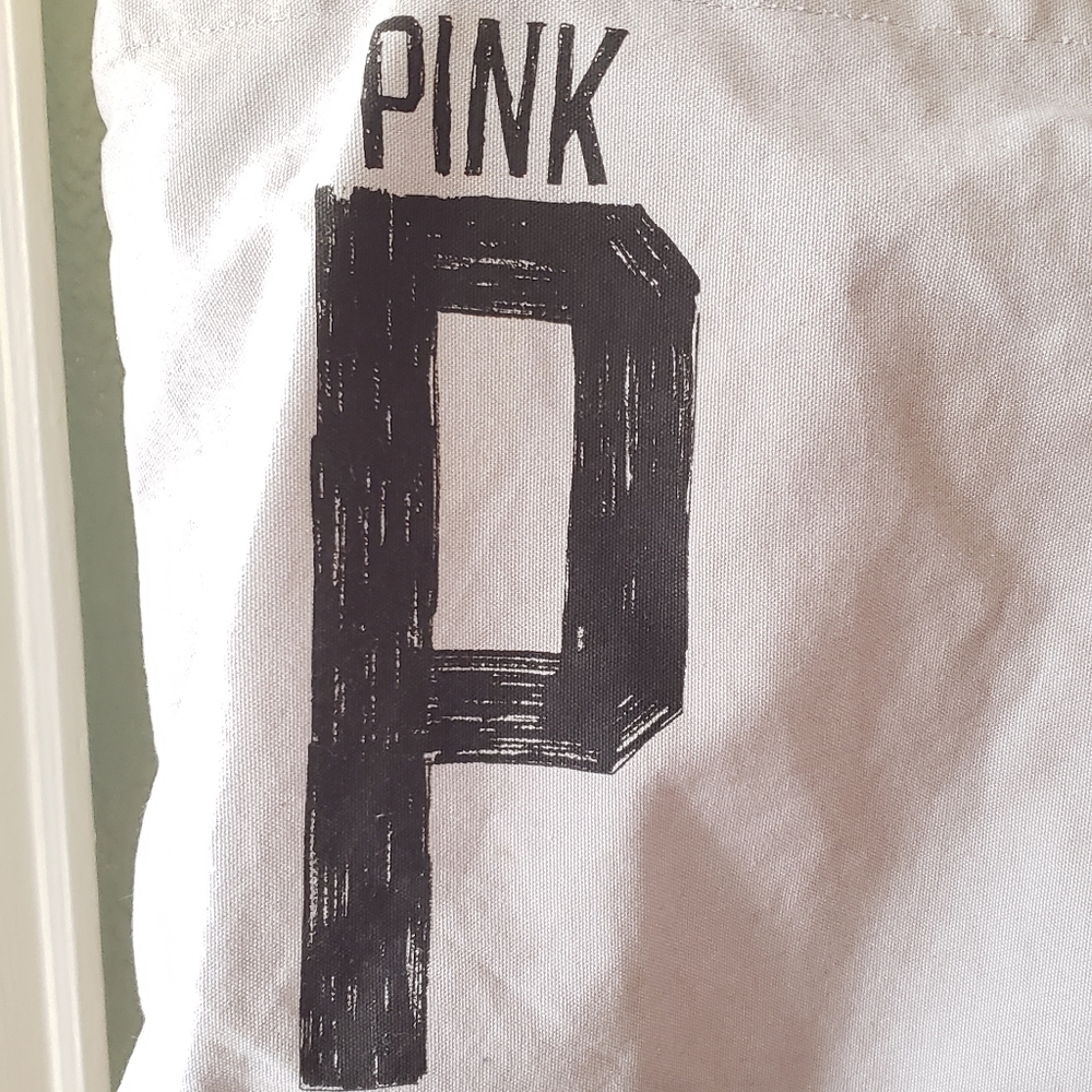 Victoria's Secret PINK Canvas Tote Bag Black/Grey - Picture 3 of 7